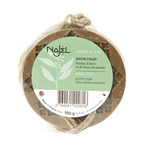 Najel Aleppo Soap Amber and Oud Aroma on string 150g