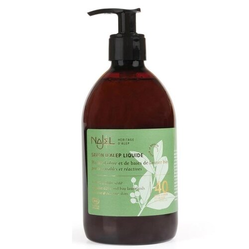 Najel Aleppo Liquid Soap 40% Laurel Oil (500ml) Najel Aleppo Liquid Soap 40% Laurel Oil (500ml)
