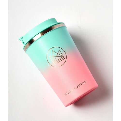 Neon Kactus Insulated Coffee Cups 355ml - Pink/Green