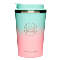 Insulated Coffee Cups 355ml - Pink/Green