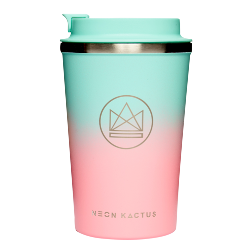 Neon Kactus Insulated Coffee Cups 355ml - Pink/Green