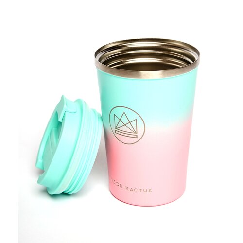 Neon Kactus Insulated Coffee Cups 355ml - Pink/Green