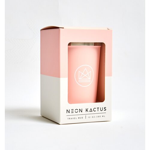 Neon Kactus Isolierte Kaffeebecher 355ml - Pink