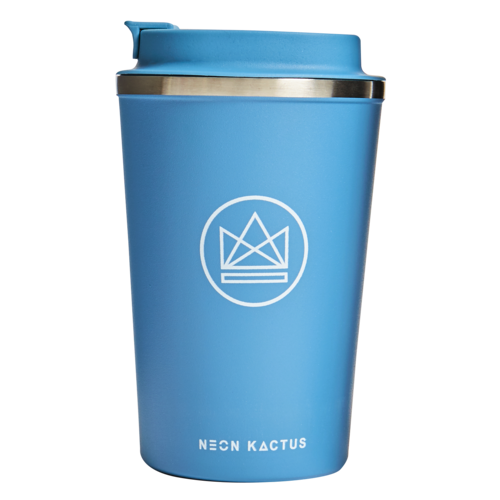 Neon Kactus Isolierte Kaffeebecher 355ml - Blau