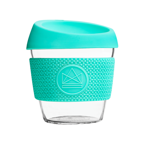 Neon Kactus Glass Coffee Cup 235ml - Teal Neon Kactus Glass Coffee Cup 235ml - Teal