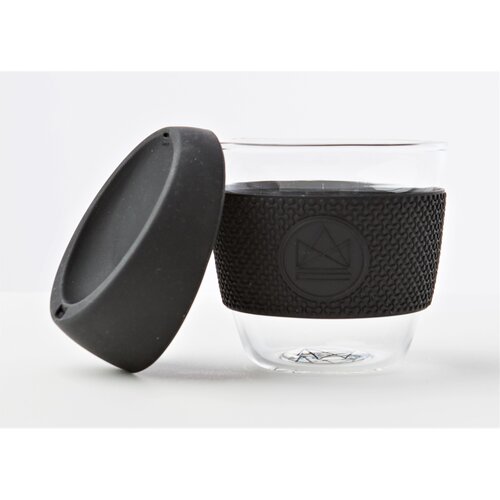 Neon Kactus Glass Coffee Cup 235ml - Black