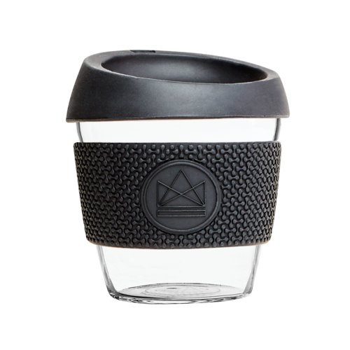 Neon Kactus Glass Coffee Cup 235ml - Black