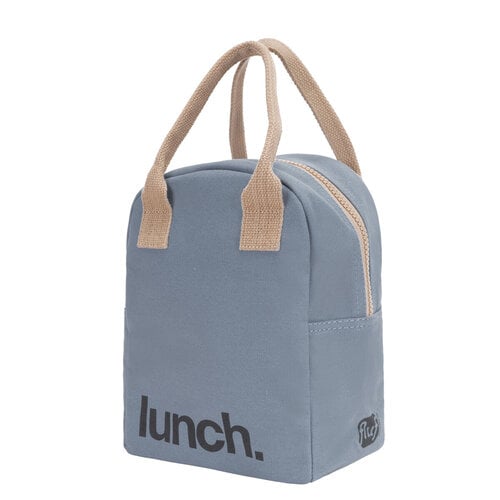 Fluf Eco Zipper Lunch Bag - Blue