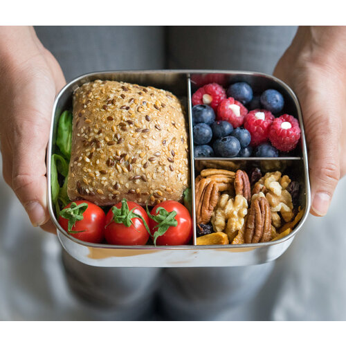 Lekkabox Lunchbox aus Edelstahl - 3 Fächer - Kopie