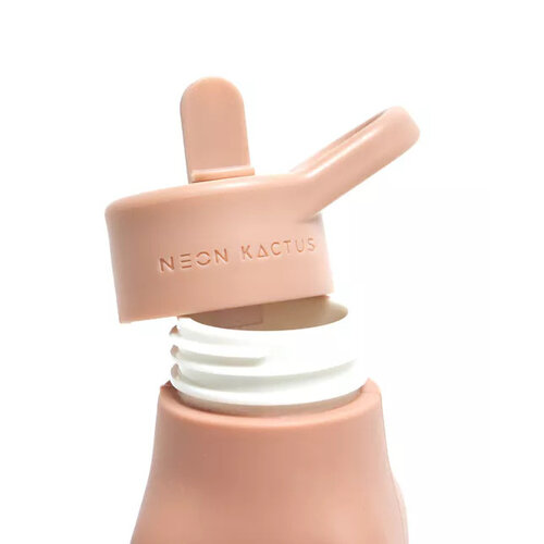 Neon Kactus Silikon-Trinkflasche 340ml - Pink