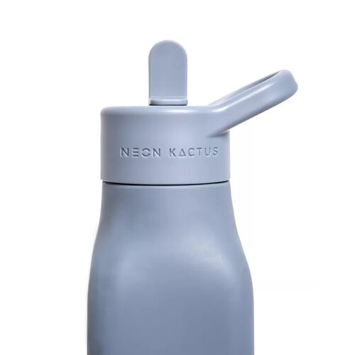 Neon Kactus Silikon-Trinkflasche 340ml - Blau