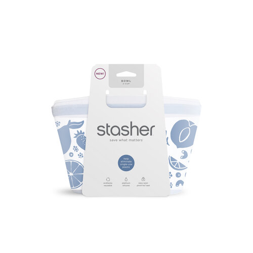 Stasher Silicone 2 Cup Bowl 473ml - Clear