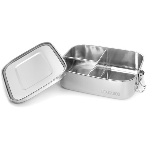 Lekkabox Stainless Steel Lunchbox - 3 Compartments - Copy