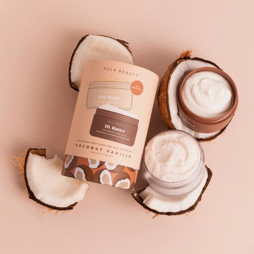 NCLA Beauty Body Scrub + Body Butter Set - Coconut Vanilla