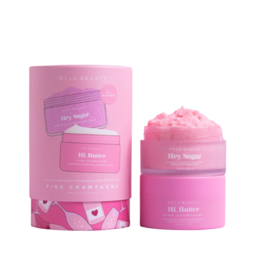 NCLA Beauty Body Scrub + Body Butter Set - Pink Champagne NCLA Beauty Body Scrub + Body Butter Set - Pink Champagne