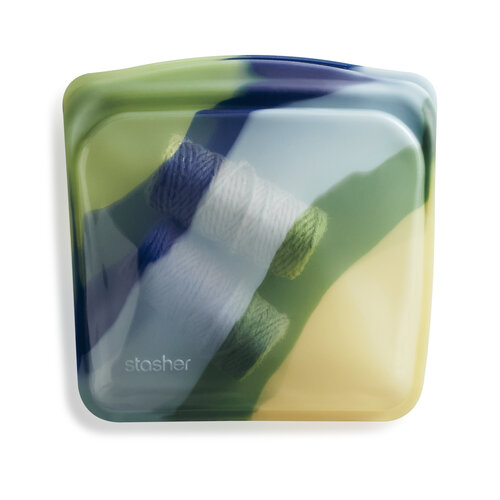 Stasher Reusable Silicone Bag Medium - Blue Current Stasher Reusable Silicone Bag Medium - Blue Current