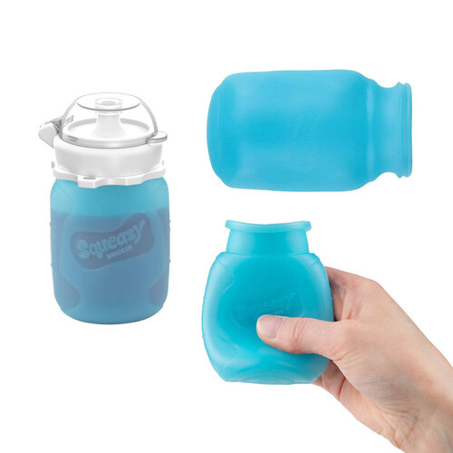 Squeasy Gear Silicone Squeeze Bottle 100ml - Blue