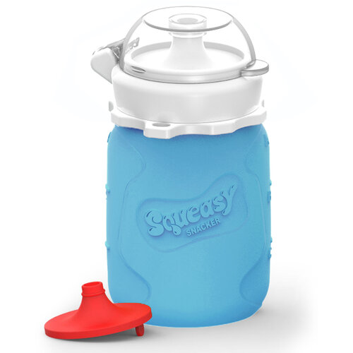 Squeasy Gear Siliconen Knijpzakje 100ml - Blauw