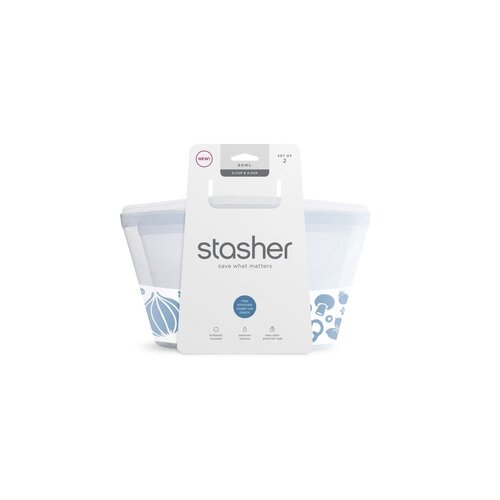 Stasher Silicone Bowl Set of 2 (2 & 4 Cup)