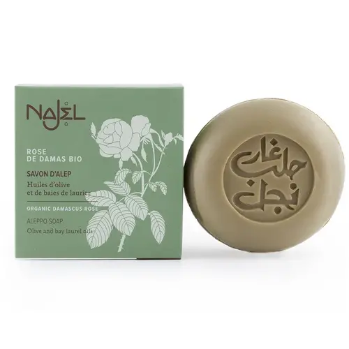 Najel Aleppo Zeep met Damascus Rose (100g)