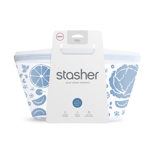 Stasher Silicone 6 Cup Bowl 1.42L - Clear