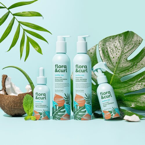 Flora & Curl Coconut Mint Scalp Refresh Pre-Shampoo Oil