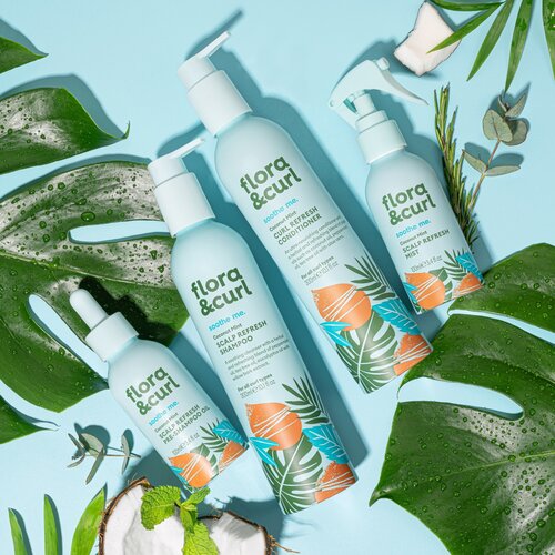 Flora & Curl Coconut Mint Scalp Refresh Pre-Shampoo Oil