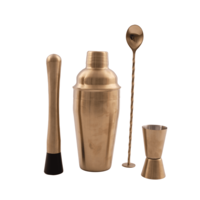 4-piece Stainless Steel Cocktail Set Gold