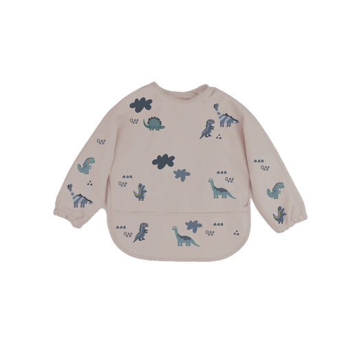 The Cotton Cloud Long Sleeve Bib - Dino