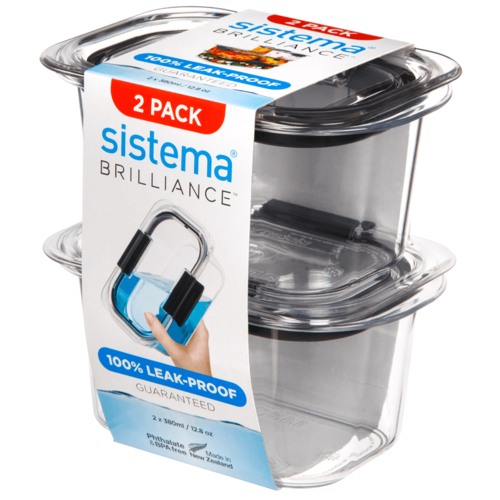 Sistema Set of  2 Brilliance Food Container - 380ml