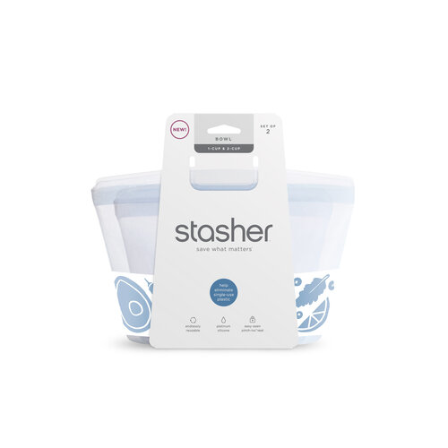 Stasher Siliconen Vershoudzak Set 1 & 2 Cup