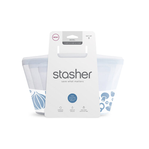 Stasher Silicone Bowl Set of 3 (1 & 2 & 4 Cup)