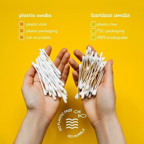 The Humble Co Bamboo Cotton Swabs Spiral - White