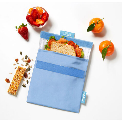Roll'Eat Snack'n'Go Reusable Sandwich Bag - Nature Blue
