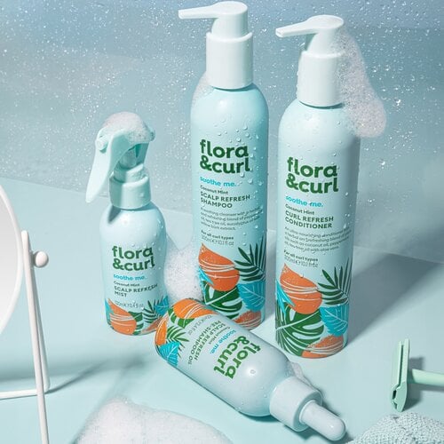 Flora & Curl Coconut Mint Scalp Refresh Shampoo