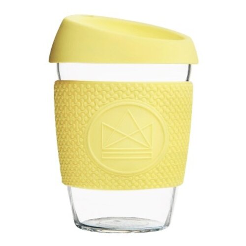 Neon Kactus Glass Coffee Cup 340ml - Yellow