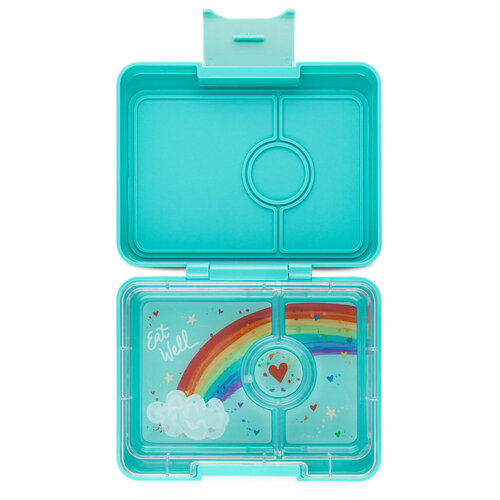 Yumbox Snack Box - Misty Aqua / Rainbow