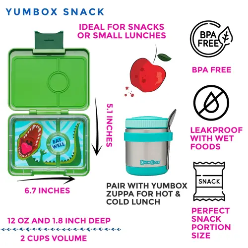 Yumbox Snack Box - Jurassic Green / Dinosaur