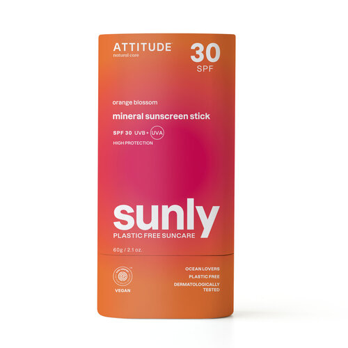 Attitude Mineral Sunscreenstick SPF30 - Orange Blossom (85g) Plasticfree