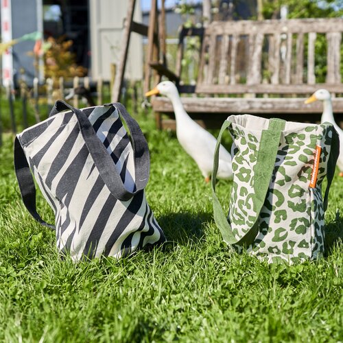 NoMorePlastic Tote Bag Recycled Bed Linen - Baby Zebra