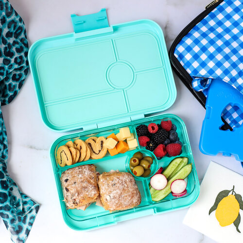 Yumbox Tapas XL Lunchbox mit 5 Fächern - Antibes Blau/Dschungel