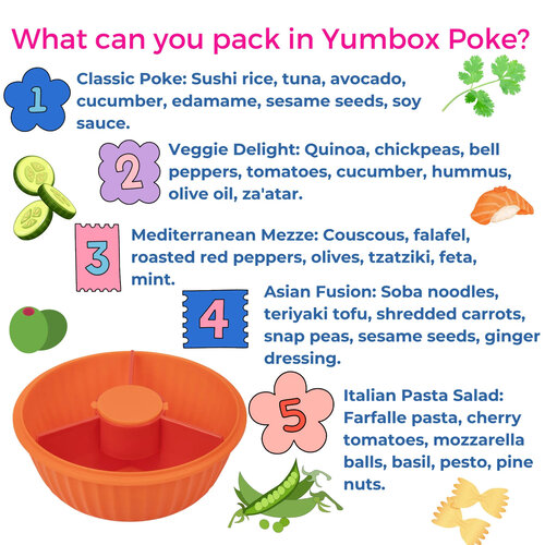 Yumbox Poke Bowl - Tangerine Orange