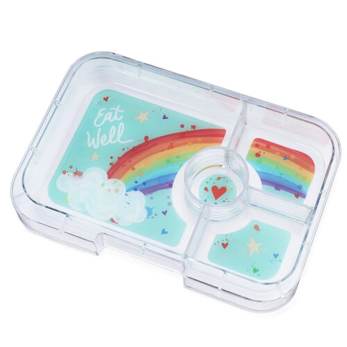 Yumbox Tapas XL Lunchbox mit 4 Fächern - Antibes blau/Regenbogen