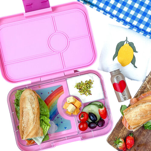 Yumbox Tapas XL Lunchbox mit 4 Fächern - Antibes blau/Regenbogen