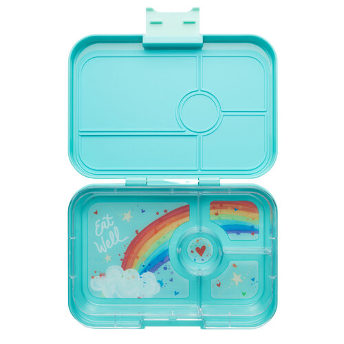 Yumbox Tapas XL Lunchbox mit 4 Fächern - Antibes blau/Regenbogen