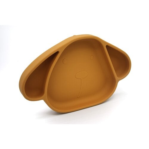 The Cotton Cloud Silicone Plate Milo with Suction Cup - Honey