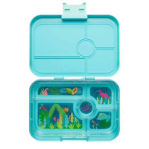 Yumbox Tapas XL Lunchbox mit 5 Fächern - Antibes Blau/Dschungel