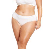 Bamboo Midi Briefs - White