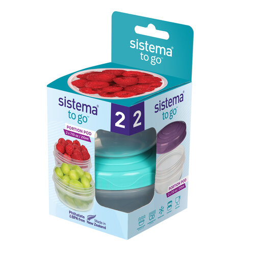 Sistema To Go 2 Yogurt Jars Portion Pod 210ml