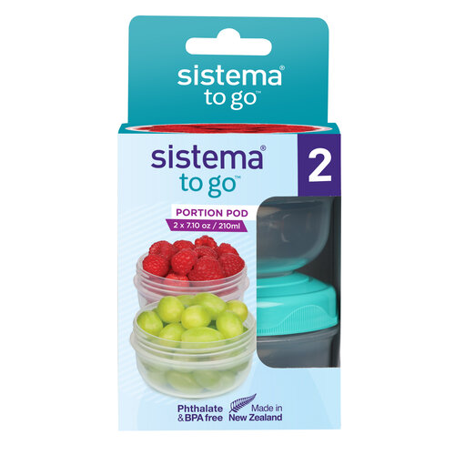 Sistema To Go Set van To Go 2 Joghurtgläser Portion Pod 210ml